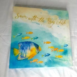 Home, Canvas art, Print, 12x12, Swim with the big Fish- themed, Wall art